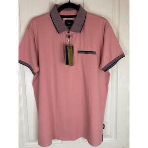 MARC ASHE NEW YORK Mens Pink Polo Shirt Short Sleeve Pocket Size L NWT